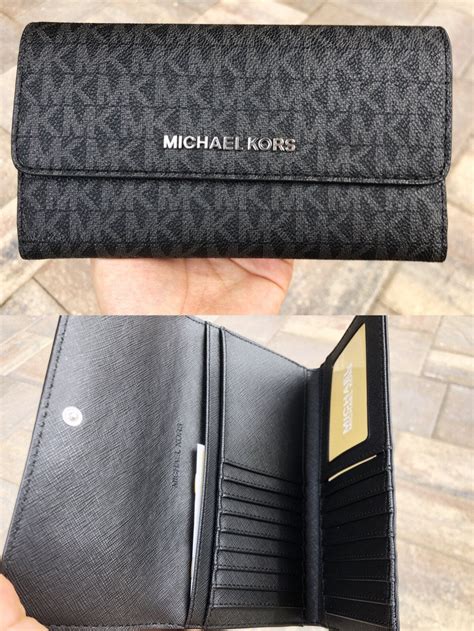 michael kors jet set men's logo billfold wallet|michael kors wallet double zip.